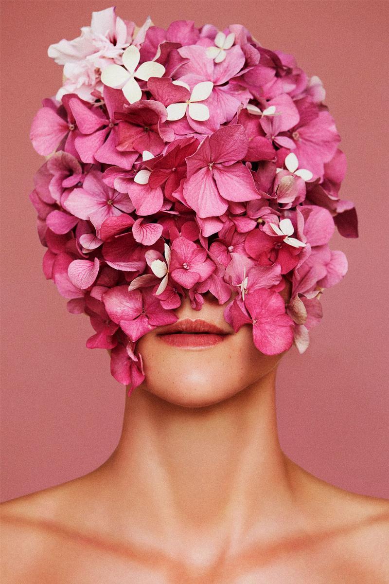 Blomsterhoved Pink af Camilla Schmidt