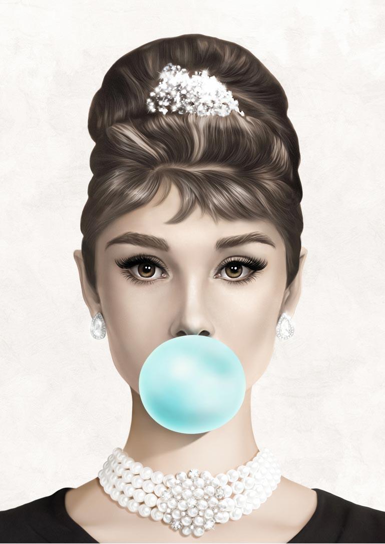 Bubblegum Audrey Hepburn plakater