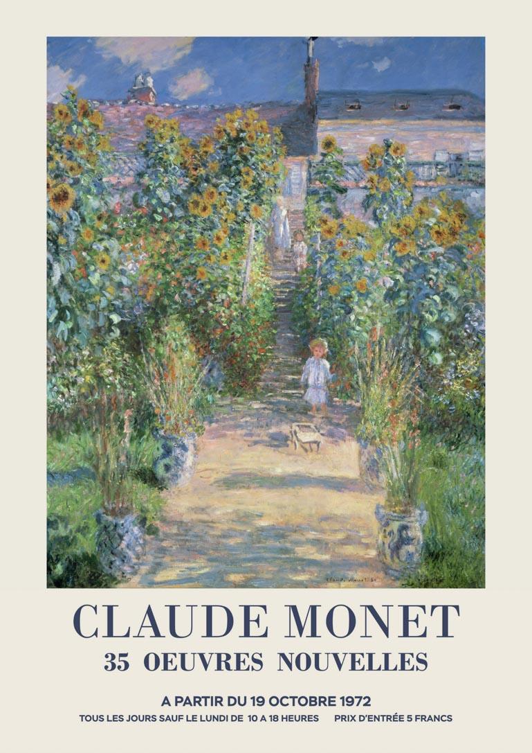 Claude Monet plakat af kunstnerens have