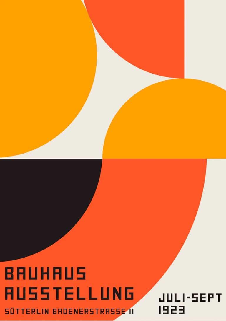 Bauhaus Orange Plakatkunst