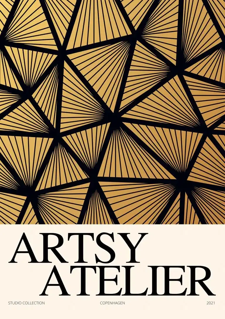 Gul Mesh Kunstnerisk Atelier Plakat