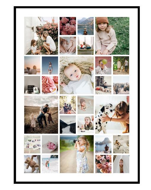 Fotocollage med 30 billeder - design din egen