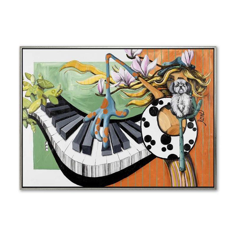 Maleri af Lone Hedegaard - Pianisten 70x100 cm