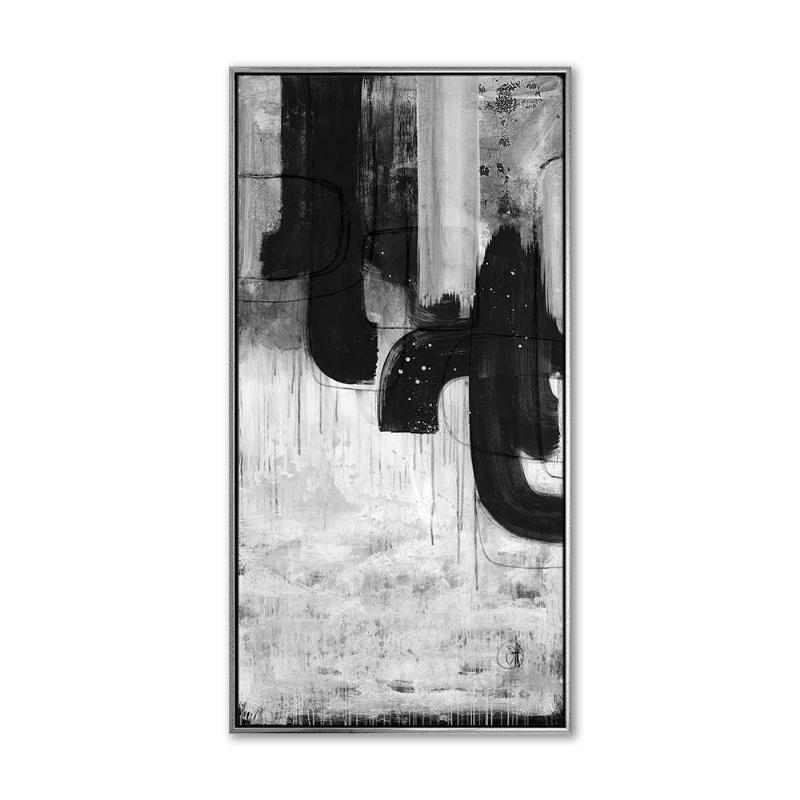 Maleri - Studio Holte - Mørkeblå nuancer - 70x140 cm