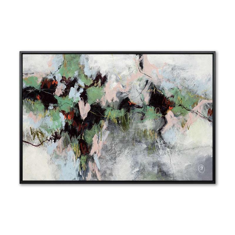 Maleri - Spring Vibration - 80x120 cm - Sort Ramme