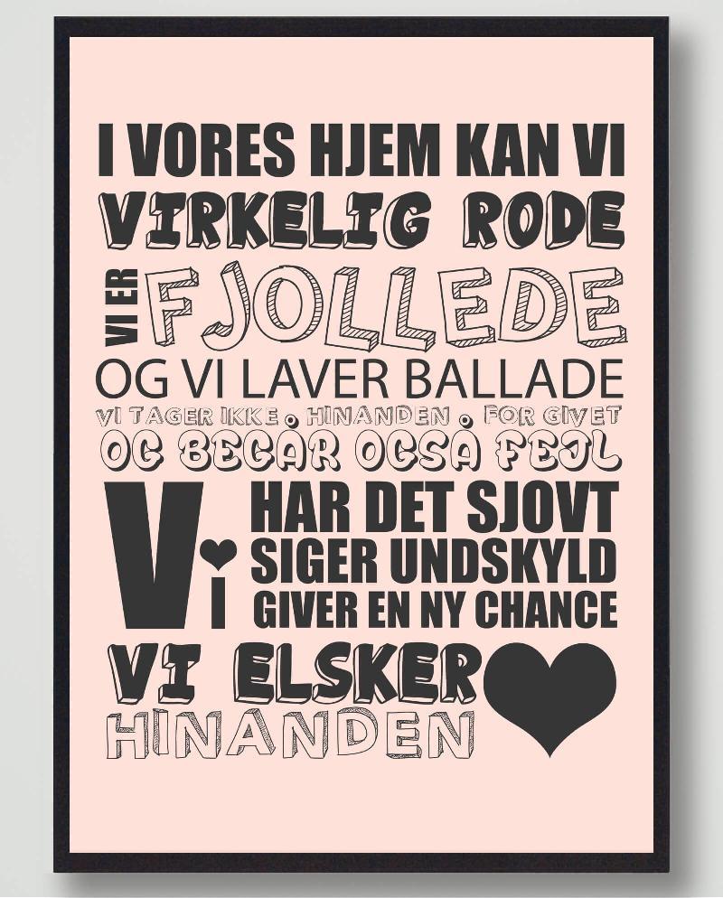 I vores hjem kan vi… – plakat (30x40 cm)