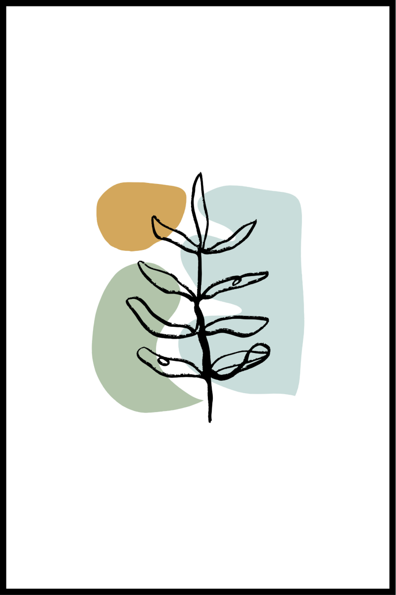 Farverig mønsterplakat 3 – 21 x 30 cm