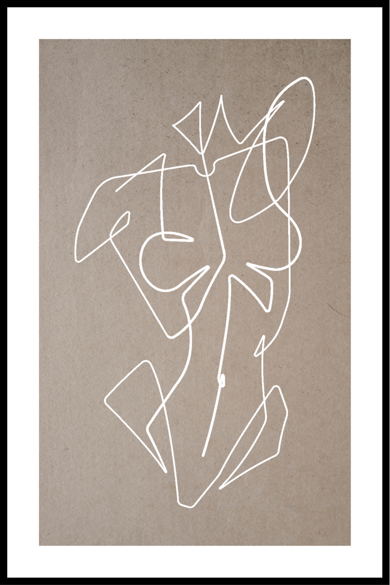 Kvindelig kropsplakat - 30x40 cm