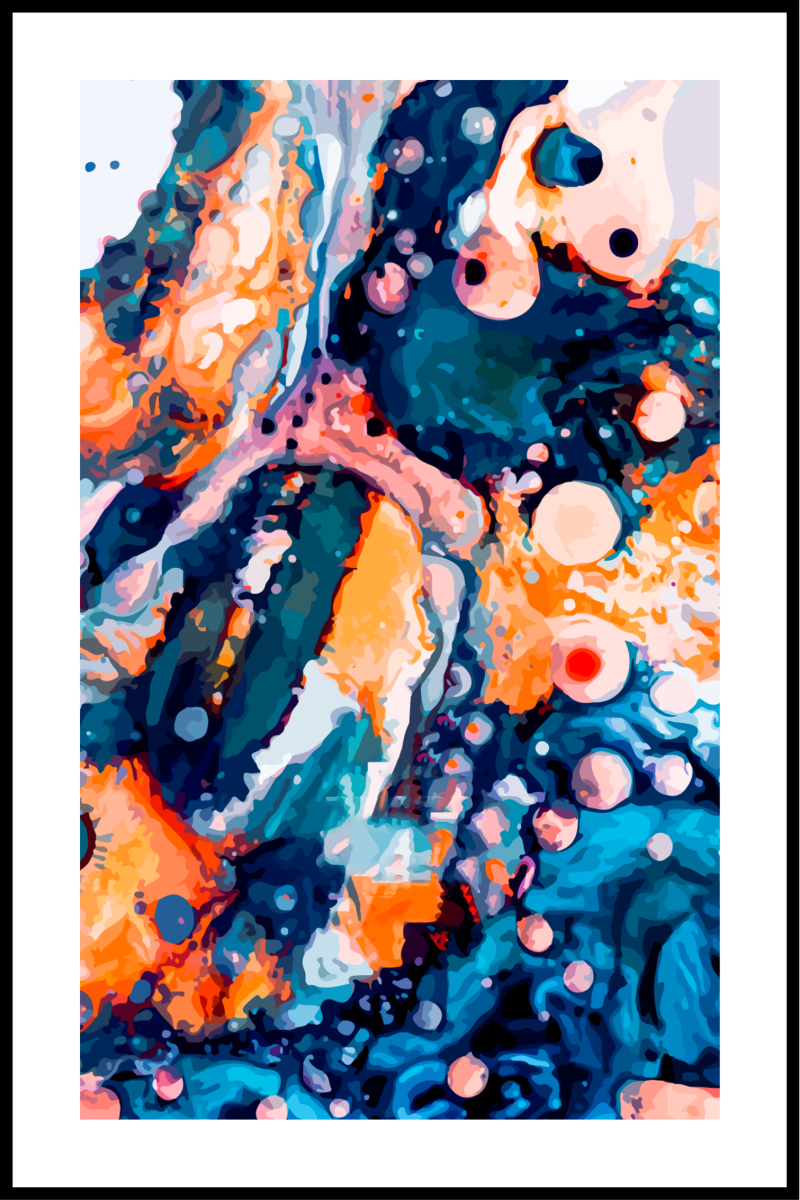 Mørk kunstplakat i 30x40 cm størrelse