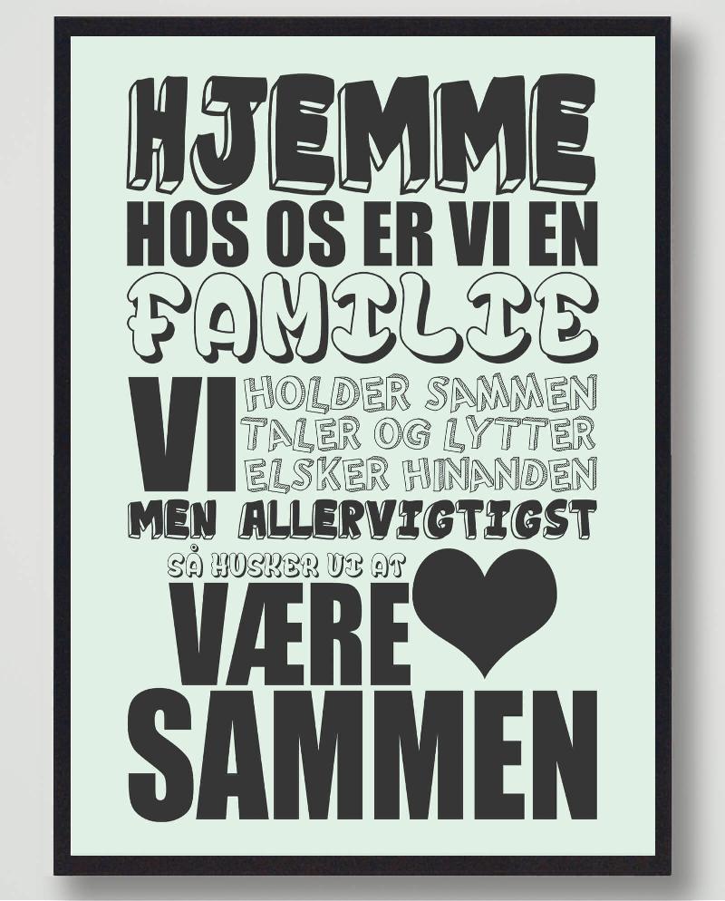 Hjemme hos os… (Mint) – plakat M (30x40cm)