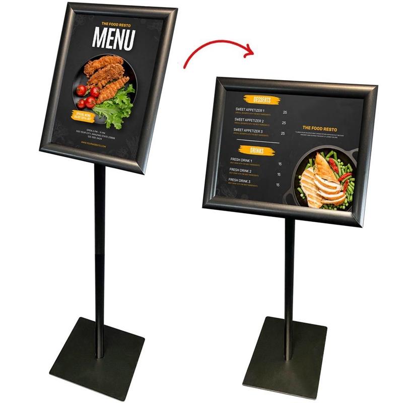 BASIC Infostand A3 - Sort snapramme 25mm
