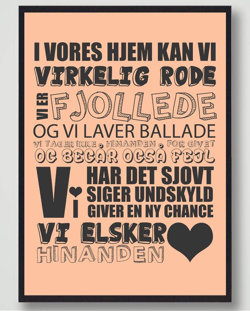 I vores hjem kan vi... - plakat (M - 30x40cm)