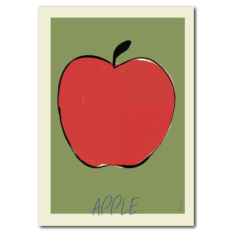 Apple Plakat 21x30 cm (A4) - Uden ramme