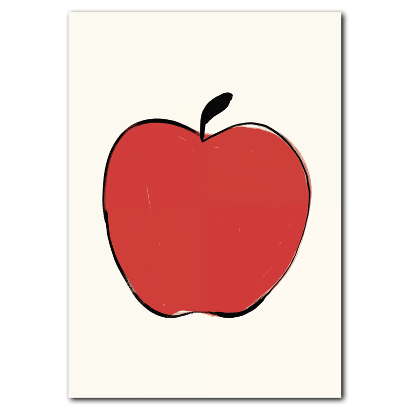 Apple No. 2 21x30 cm (A4) uden ramme