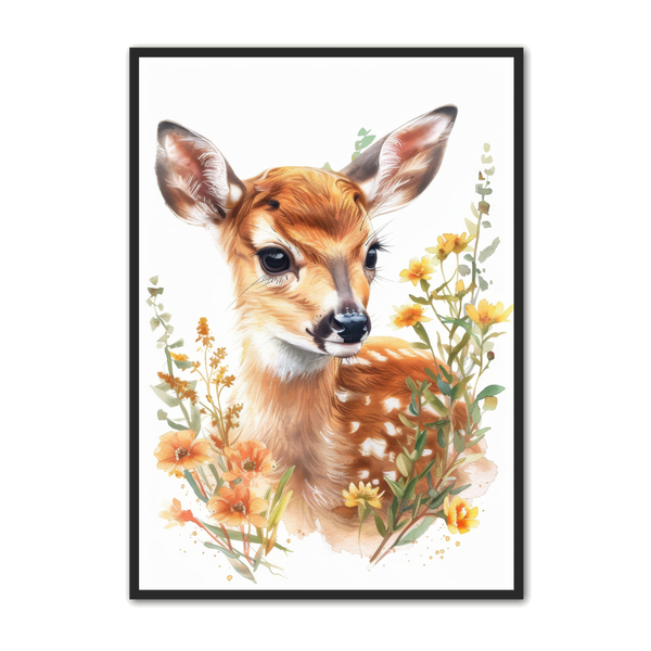 Bambi Børneplakat 10 - Farverig Vægdekoration