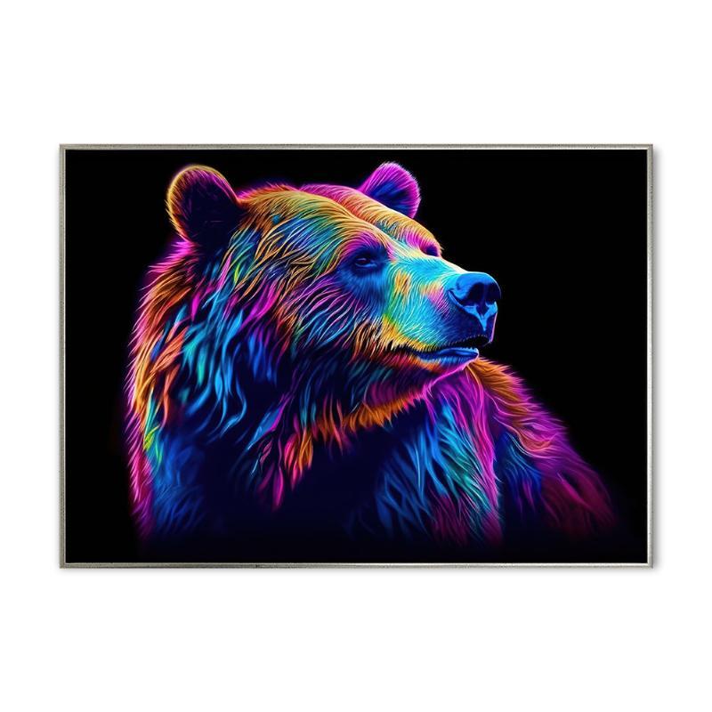 Björn - 70x100 cm - Sølv svæveramme