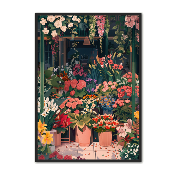 Blomsterplakat 122 – Farverigt blomsterdesign