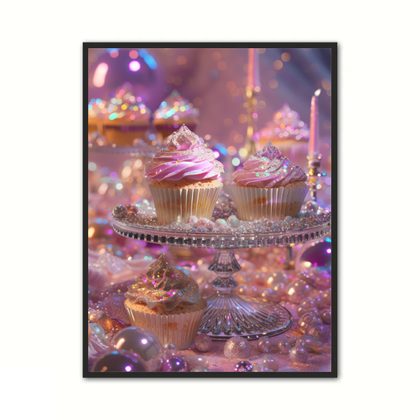 Cupcake Plakat 2 - Børneplakat A4 21 x 29,7 cm