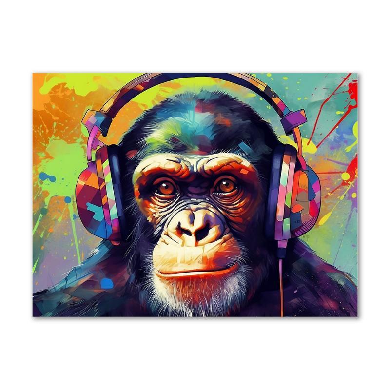 DJ Chimp 01 – 90x120 cm – Uden svæveramme