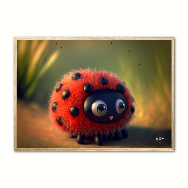 Plakat med Fluffy Spot - Fuzzballs A4 21 x 29,7 cm