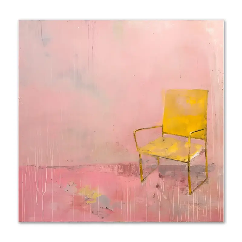 Blush Vægkunst - 100x100 cm. - Ingen