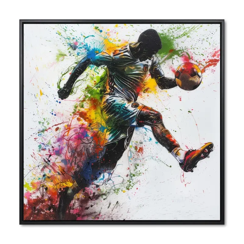Bold Strike – 120x120 cm. – Sort ramme