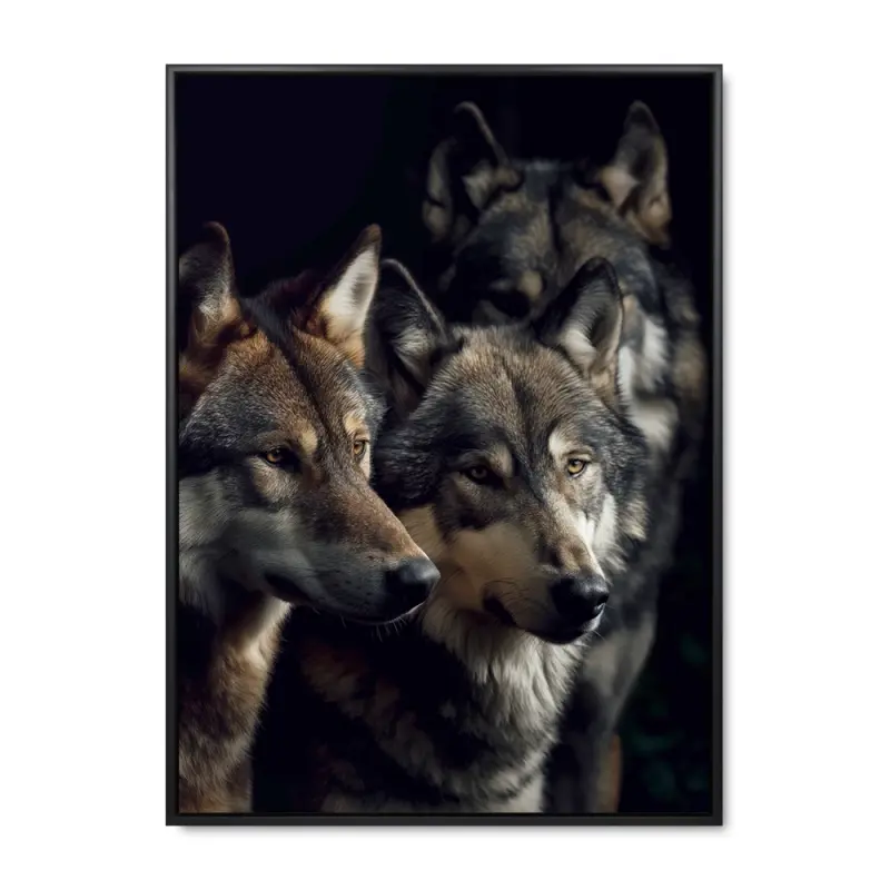 Broderskab – 90x120 cm. – Sort indramning