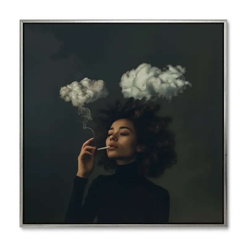 Carefree – 80x80 cm. – Sølv ramme