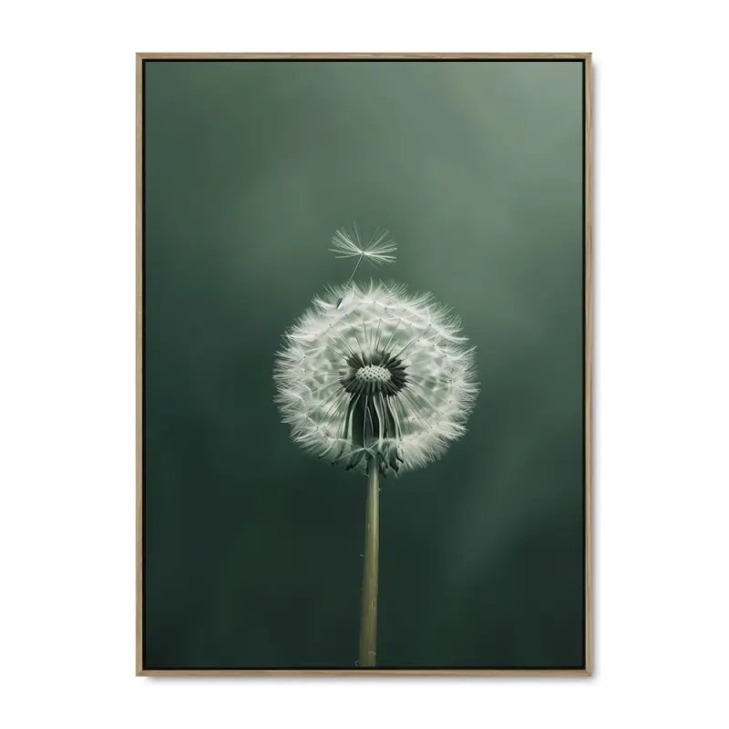 Løvetandsfornøjelse – 60x80 cm – Ege ramme