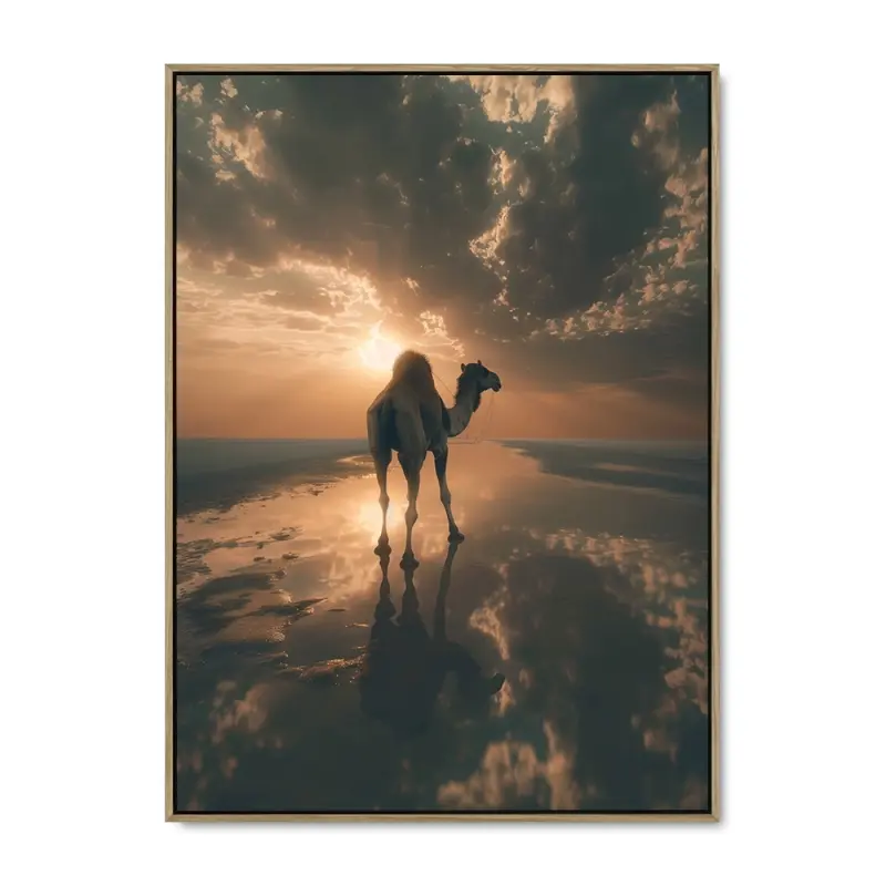 Ørkenrefleksioner – 90x120 cm – Ege ramme