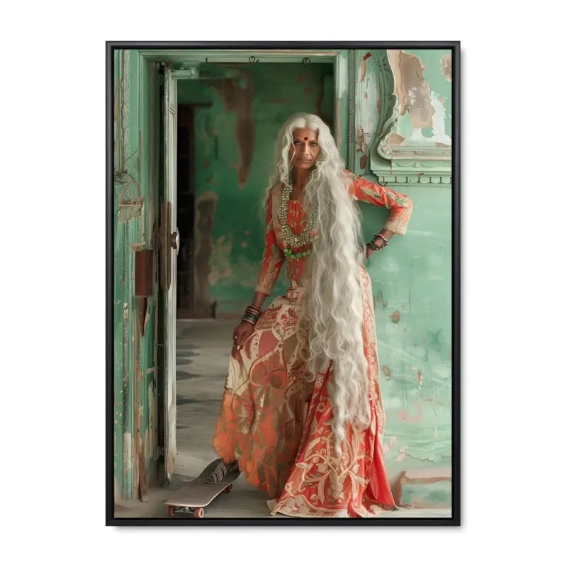 Døråbning Diva – 70x100 cm – Sort ramme