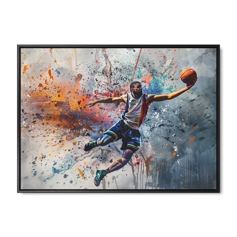 Dunk Coming Up - 70x100 cm. - Sort indramning