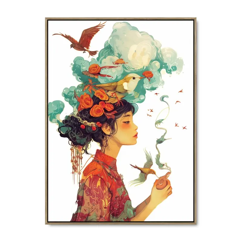 Følelser – 100x140 cm – Ege ramme