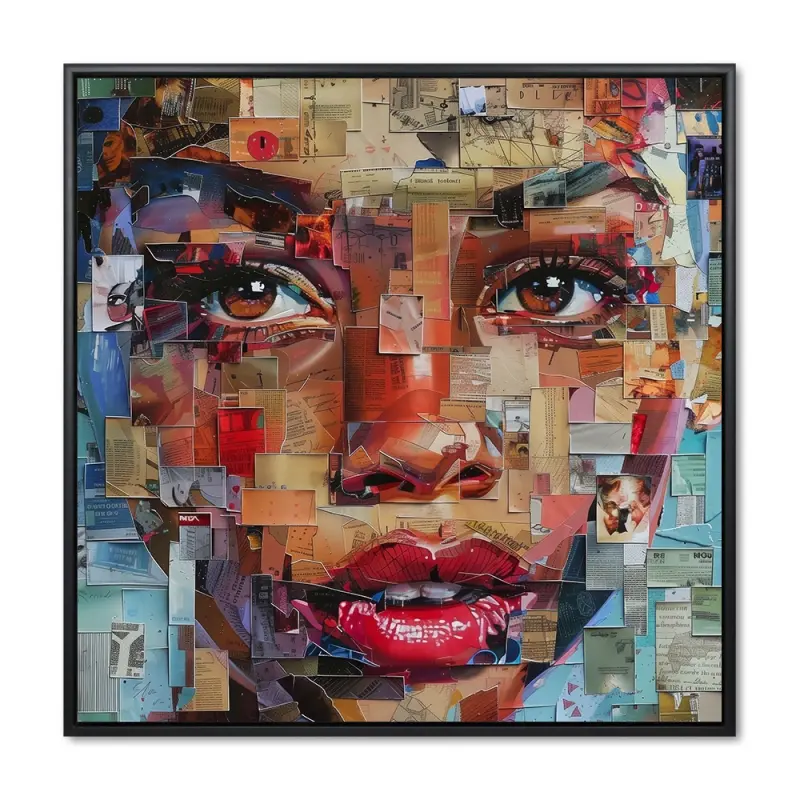 Papirøje - 100x100 cm - Sort ramme