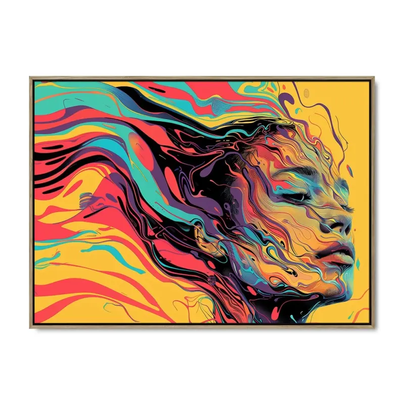 Strømmende Ansigt – 100x140 cm – Ege Ramme
