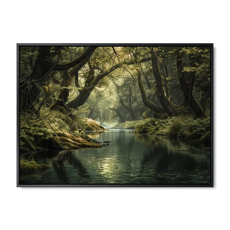 Skovharmoni - 60x80 cm - Sort ramme