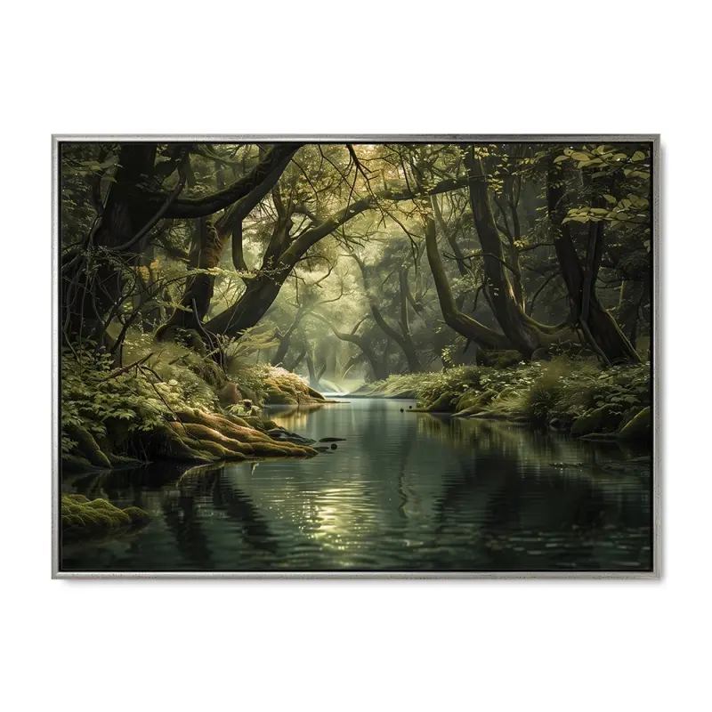 Skovharmoni - 60x80 cm - Sølvramme