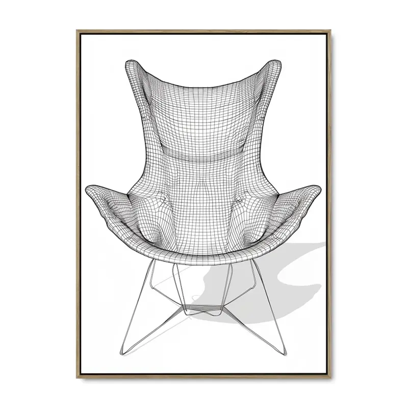 Elegant 1 – 90×120 cm – Ege træramme