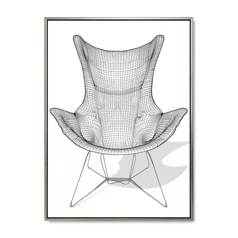 Elegant 1 - 90x120 cm - Sølvramme