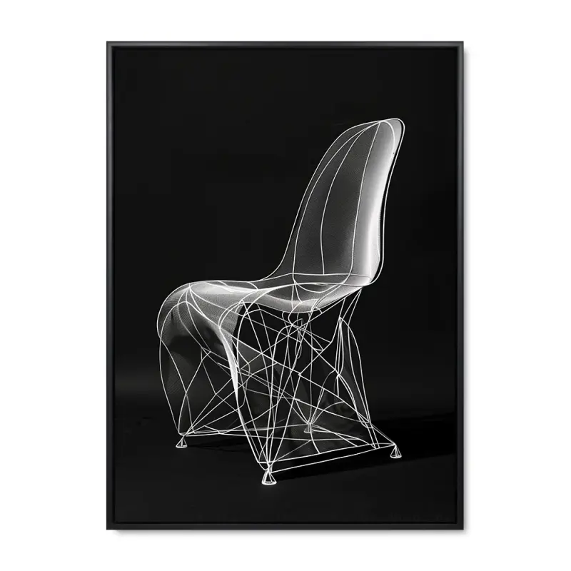 Elegant 4 – 100x140 cm. – Sort ramme
