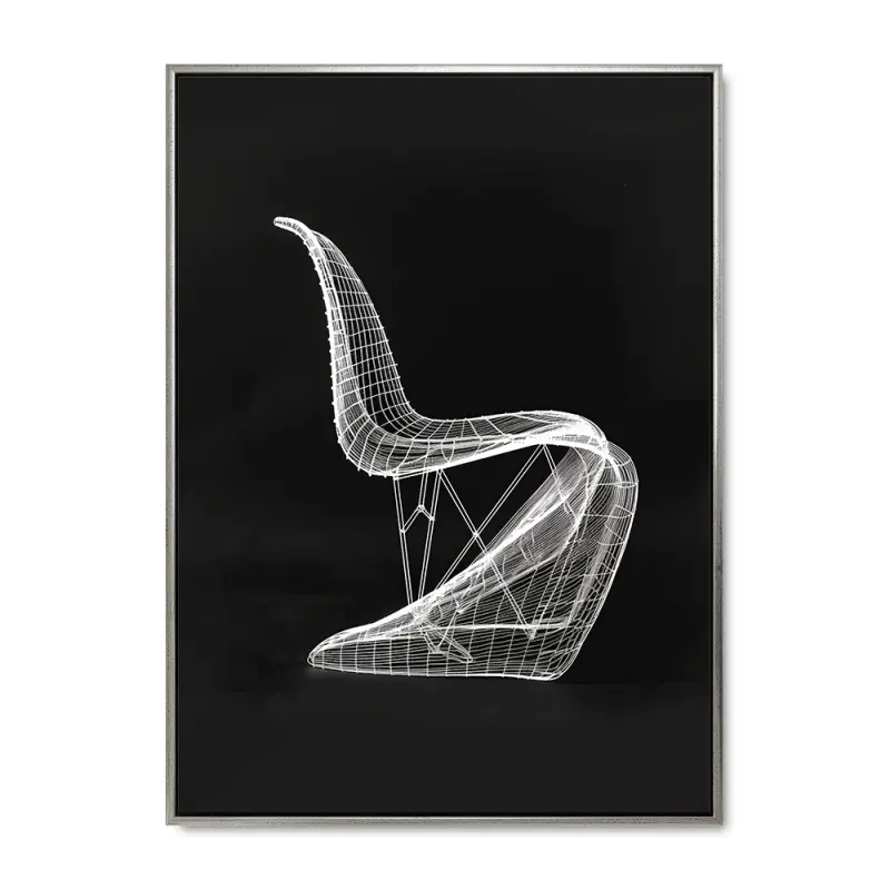 Elegant 5 – 100x140 cm – Sølvramme