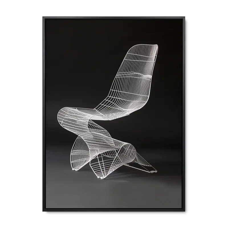 Elegant 6 – 100x140 cm. – Sort ramme
