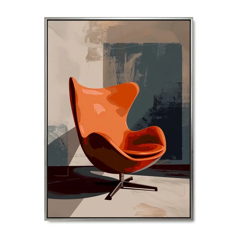 Ikonisk Stol - 90x120 cm - Sølv Ramme