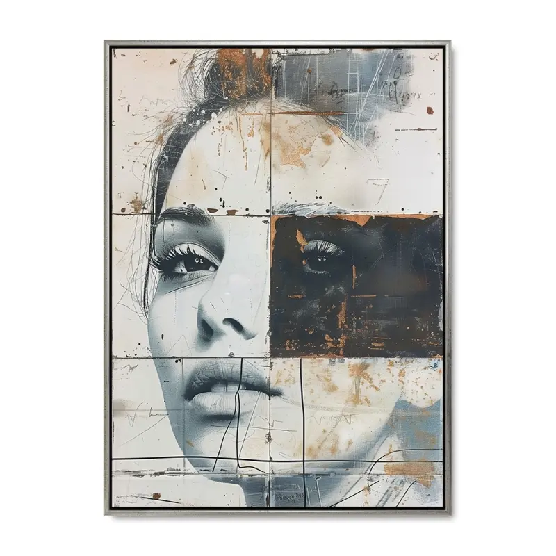 Indre Refleksion - 90x120 cm - Sølvramme