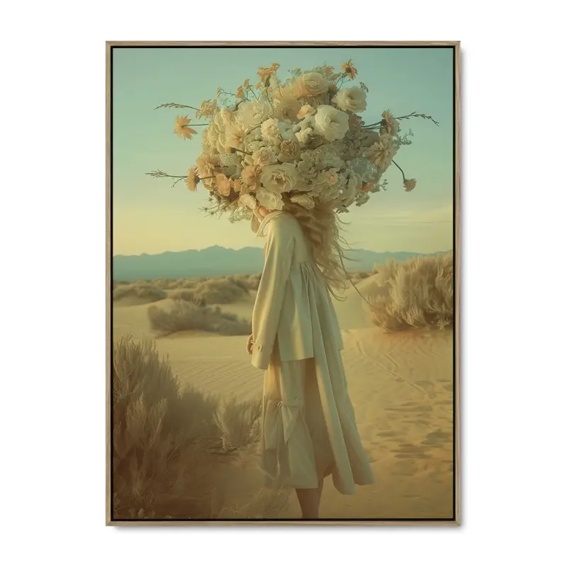 Blomster Oase - 100x140 cm - Ege ramme