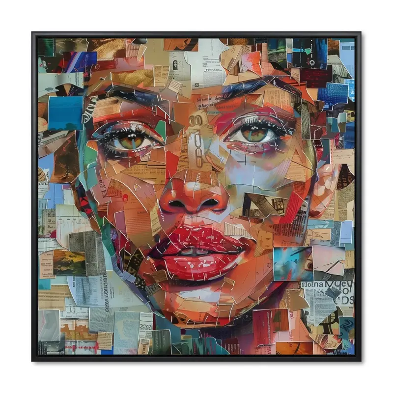 Papirbaseret Vision – 60x60 cm – Sort ramme