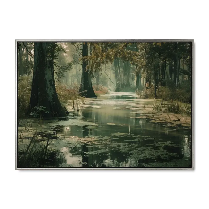 Reflekterende Ro - 100x140 cm - Sølvramme
