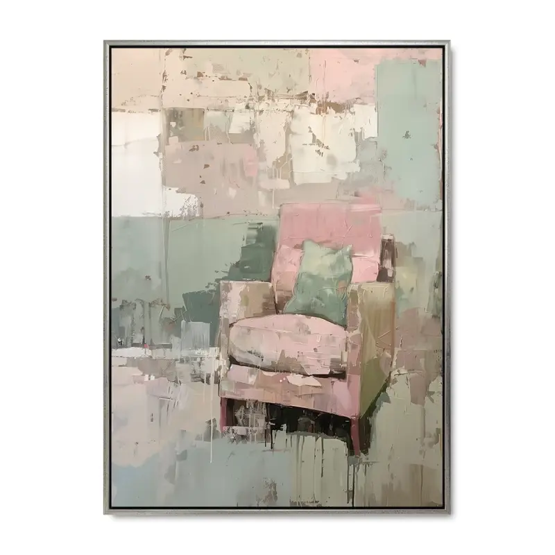 Rosy Sæde – 90x120 cm – Sølvramme