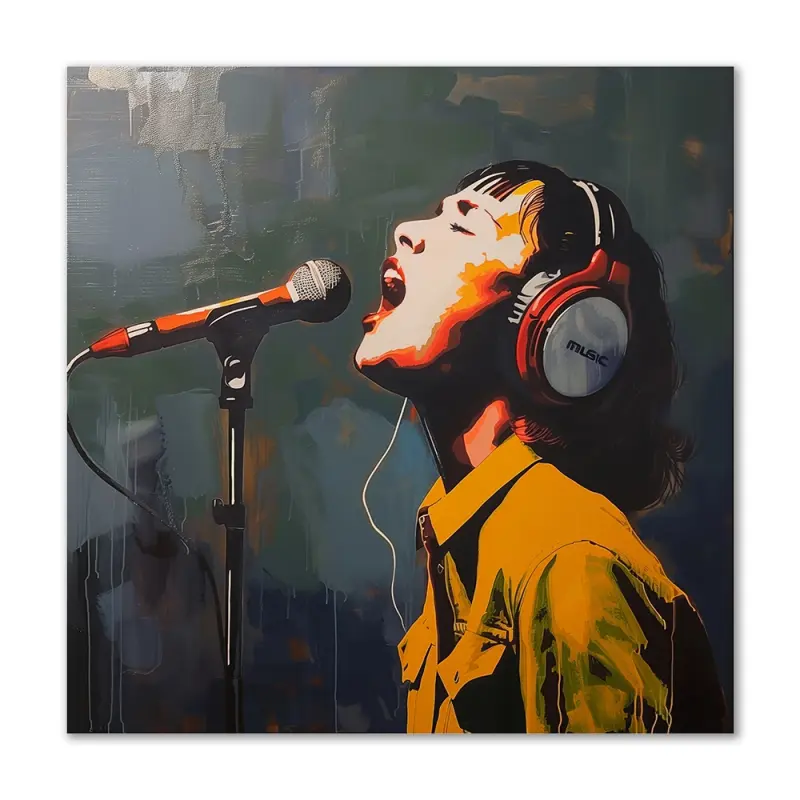 Rytmiske Vibes - 100x100 cm - Uden ramme