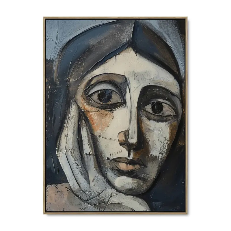 Tænksom – 100x140 cm – Ege ramme